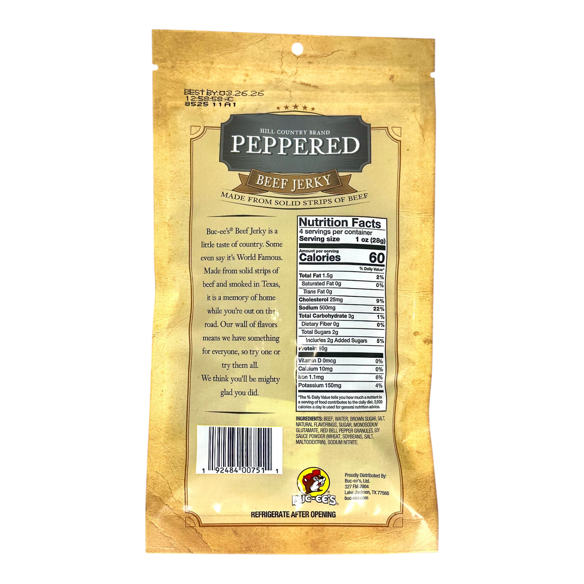 Hill Country Peppered Beef Jerky
