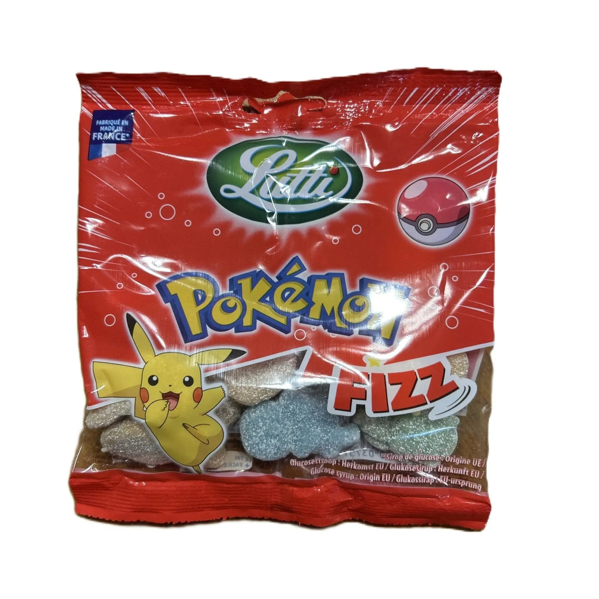 Lutti Pokémon Fizz – Fizzy Pokémon Themed Chewy Candy 70g Bag (France)